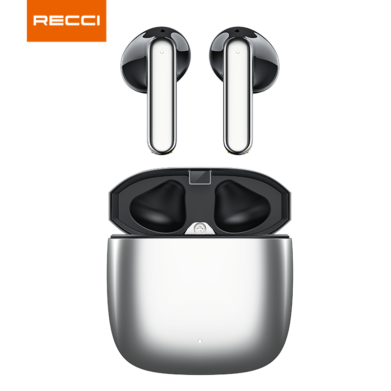 Recci REP-W42 Bounty Hunter TWS Wireless Earphone Bluetooth 5.2 Silver